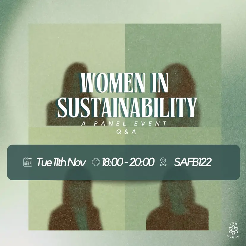 Women in Sustainability panel poster
