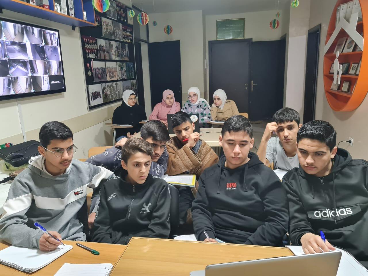 Syrian children learning