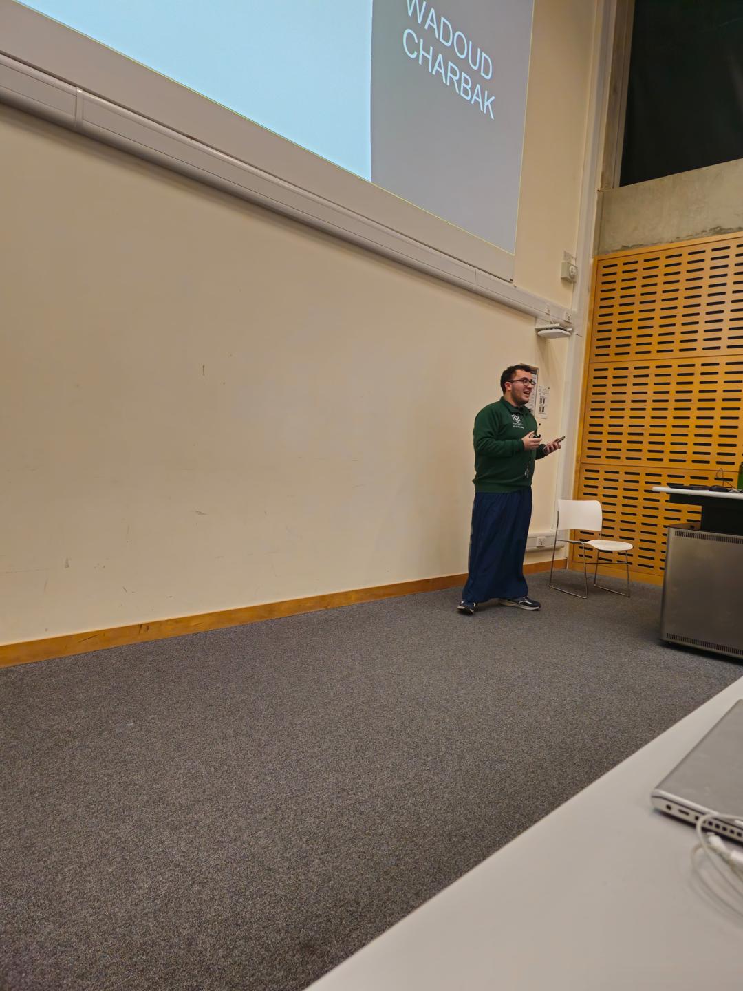 Academic representative helping students