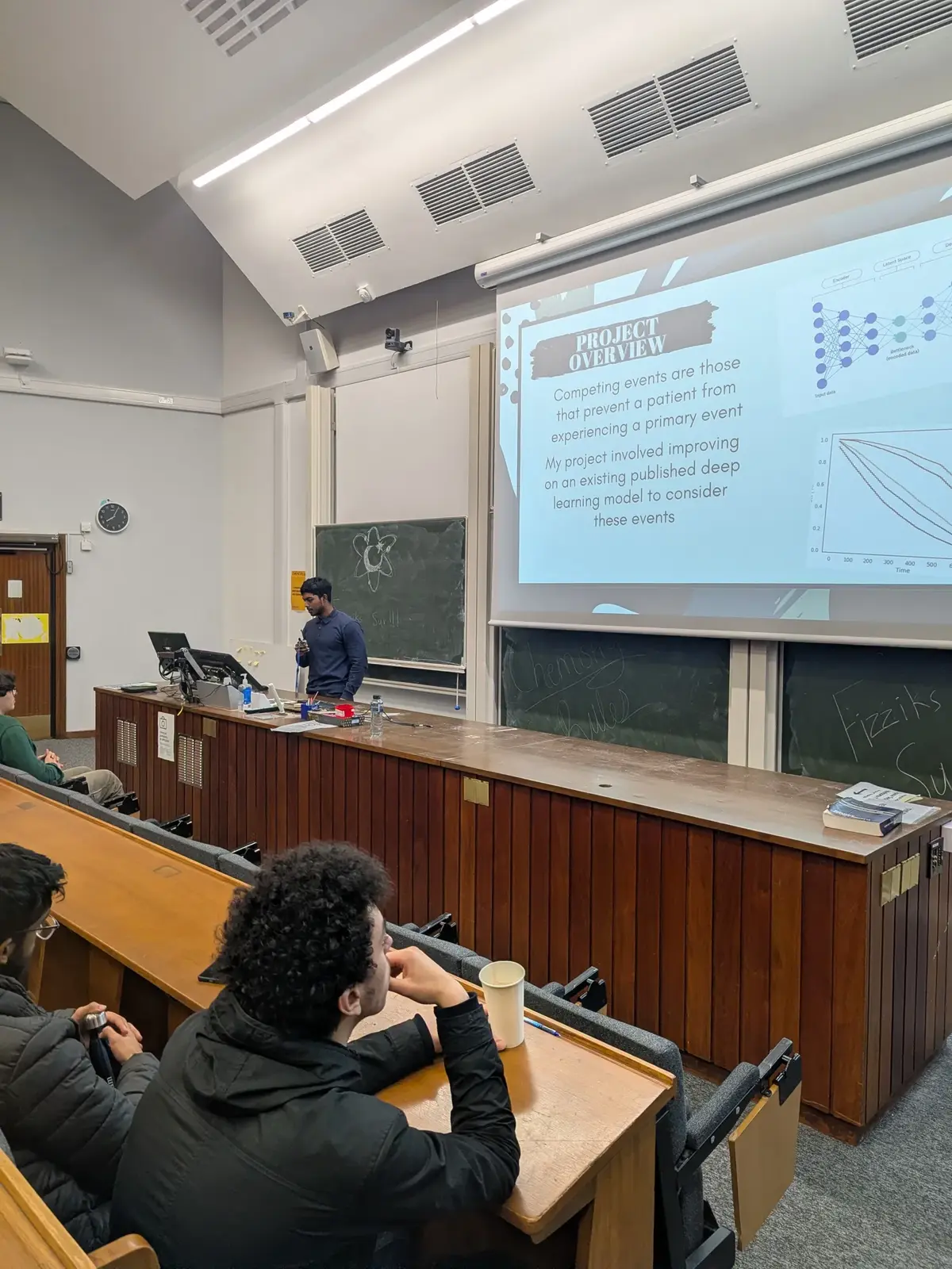 Lecturer teaching students
